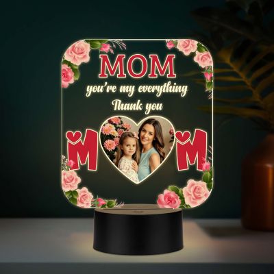 Mom “You Are My Everything” Personalized LED Lamp with Warm White Light & USB Powered
